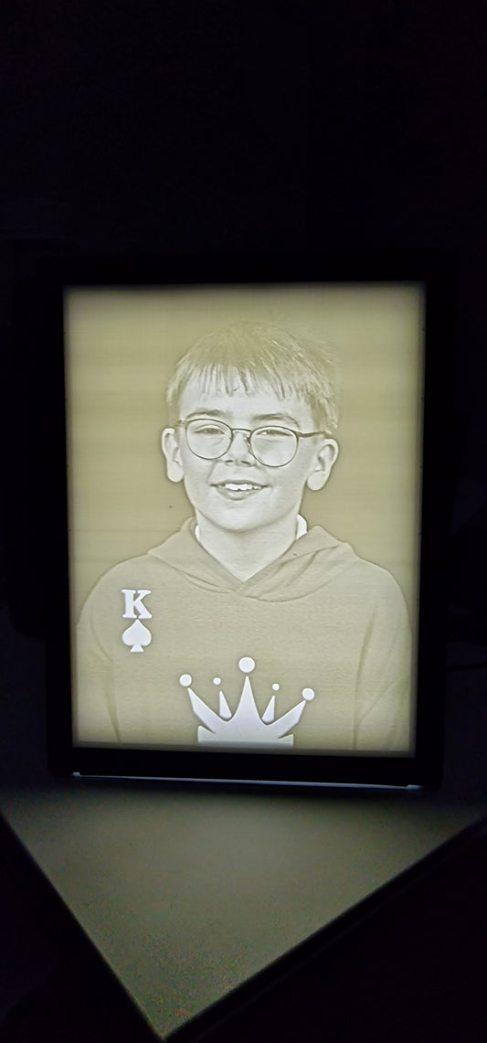 Cadre photo lithophanie 3D avec LED Branchement USB-C